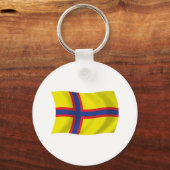 Ingrische Finnen Vlag Sleutelhanger (Voorkant)