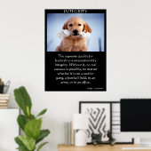 INGRITY Golden Retriever pupil met een wit touw Poster (Thuiskantoor)