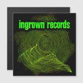 Ingrown Records Groene houtsnede spiraal grote mag (Voorkant / Achterkant)