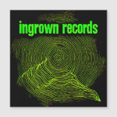 Ingrown Records Groene houtsnede spiraal grote mag (Voorkant)