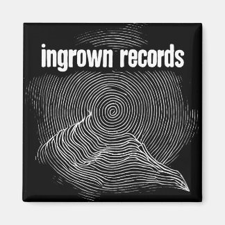 Ingrown Records Houtsnede kleine magneet