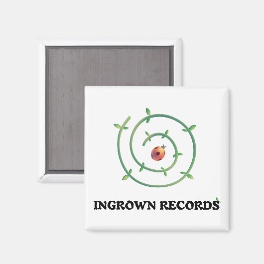 Ingrown Records Ladybug Magnet Square (Voorkant / Achterkant)