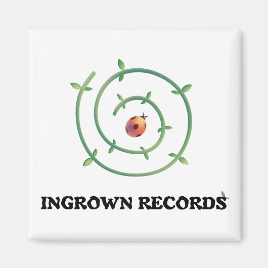 Ingrown Records Ladybug Magnet Square (Voorkant)