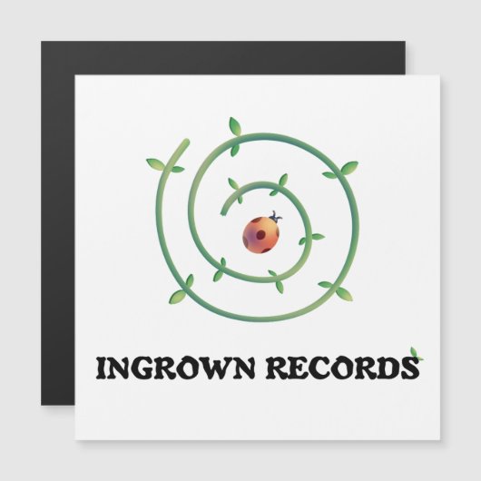 Ingrown Records Ladybug Spiral Large Magnetic Card (Voorkant / Achterkant)