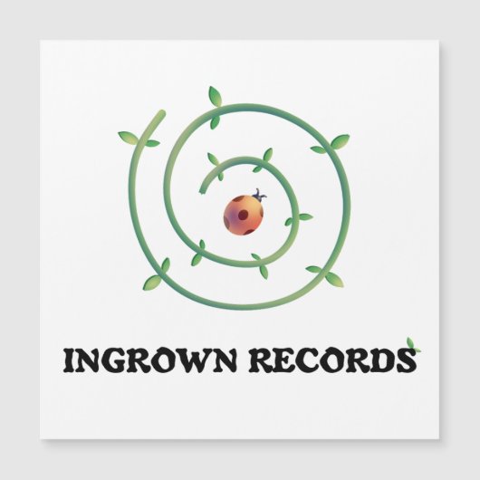 Ingrown Records Ladybug Spiral Large Magnetic Card (Voorkant)