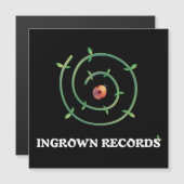 Ingrown Records Ladybug Spiral Magnet Card Black (Voorkant / Achterkant)
