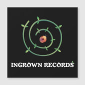 Ingrown Records Ladybug Spiral Magnet Card Black (Voorkant)