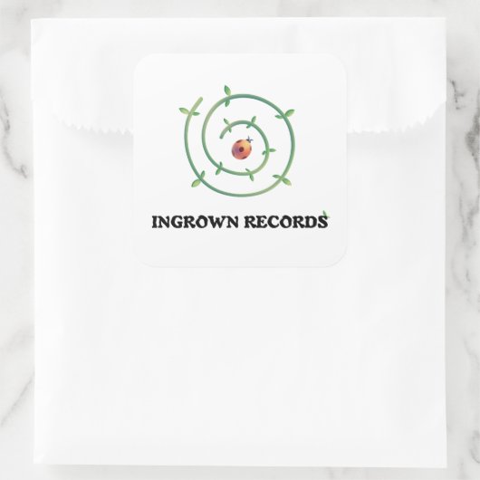 Ingrown Records Ladybug Sticker White (Tas)