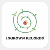 Ingrown Records Lieveheersbeestje Sticker Wit (Voorkant)