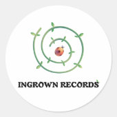 Ingrown Records Lieveheersbeestje Sticker Wit Klei (Voorkant)