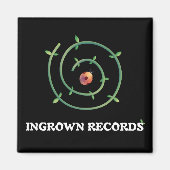 Ingrown Records Spiral Ladybug Black Magnet Small (Voorkant)
