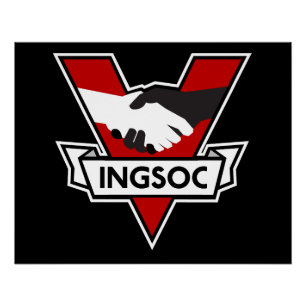 INGSOC 1984 Poster van overleden Logo