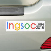 Ingsoc - George Orwell 1984 Censorship Google Bumpersticker (Op auto)
