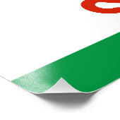 Ingushetia Flag Foto Afdruk (Hoek)