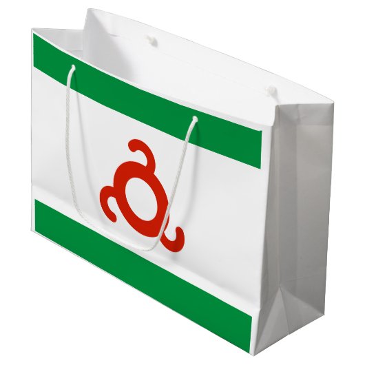 Ingushetia Flag Groot Cadeauzakje (Voorkant Gekanteld)