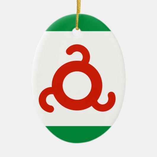 Ingushetia Flag Keramisch Ornament (Voorkant)