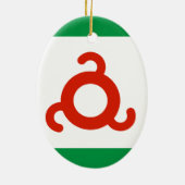Ingushetia Flag Keramisch Ornament (Achterkant)