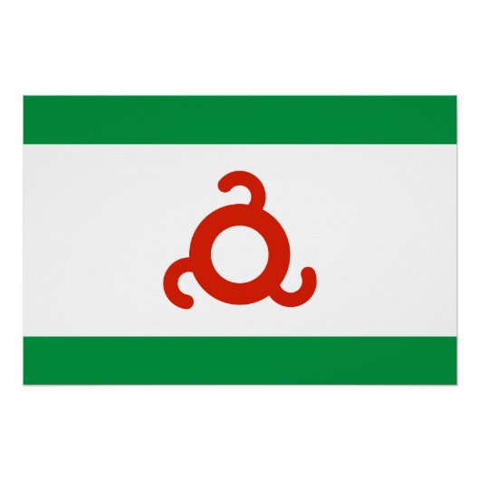 Ingushetia Flag Perfect Poster (Voorkant)