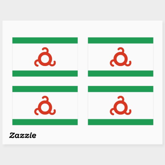 Ingushetia Flag Rechthoekige Sticker (Vel)