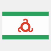 Ingushetia Flag Rechthoekige Sticker (Voorkant)