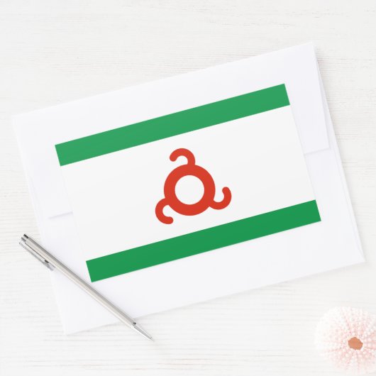 Ingushetia Flag Rechthoekige Sticker (Envelop)