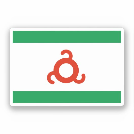 Ingushetia Flag Sticker (Voorkant)