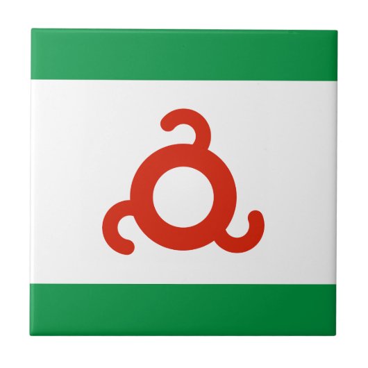 Ingushetia Flag Tegeltje (Voorkant)