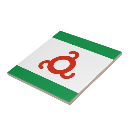 Ingushetia Flag Tegeltje (Zijkant)
