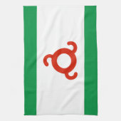 Ingushetia Flag Theedoek (Verticaal)