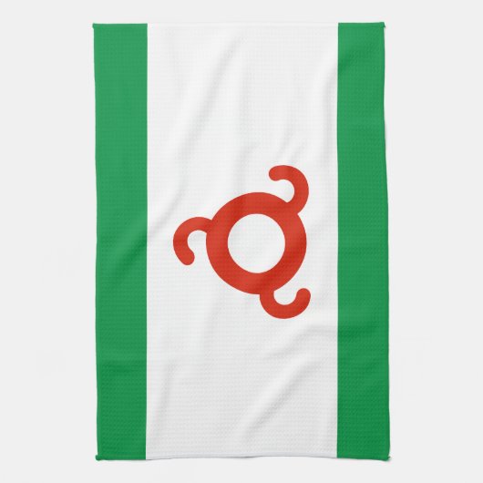 Ingushetia Flag Theedoek (Verticaal)