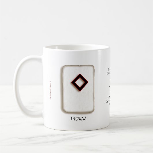 Ingwaz RuneStone 11 oz. Mok (Links)