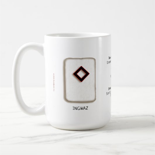 Ingwaz RuneStone 15 oz. Mok (Links)