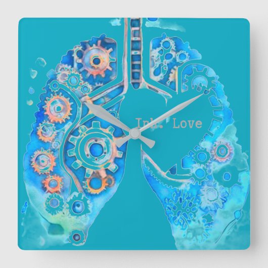 Inh. Love 5 Agenda Vierkante Klok (Voorkant)