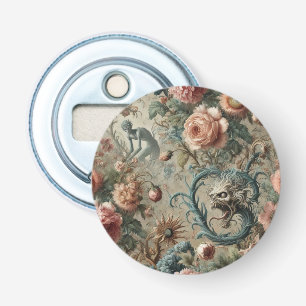 Inhabitable Doom – Gotisch Victoriaans bloemontwer Button Flesopener