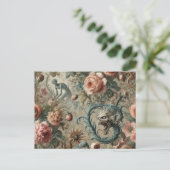 Inhabitable Doom – Gotisch Victoriaans bloemontwer Feestdagenkaart (Staand voorkant)