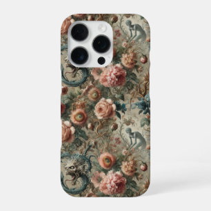 Inhabitable Doom – Gotisch Victoriaans bloemontwer iPhone 16 Pro Hoesje
