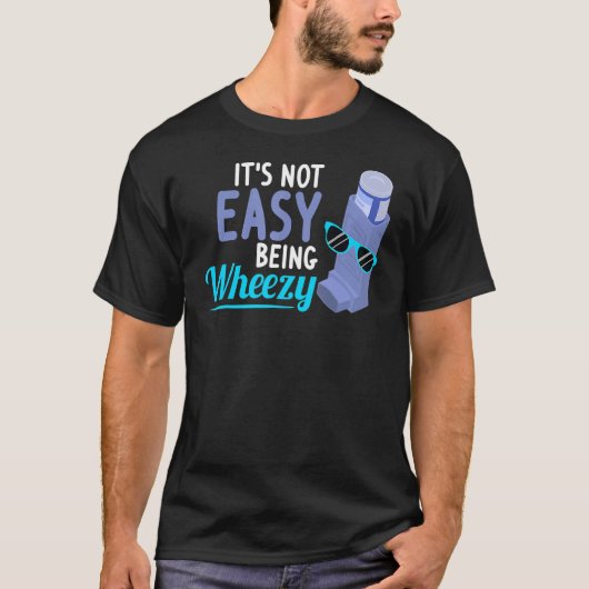 Inhalator COPD Warrior Wheezy Awareness voor een T-shirt (Voorkant)