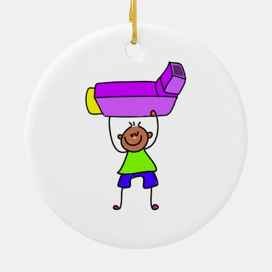 Inhalator Kind Keramisch Ornament (Achterkant)