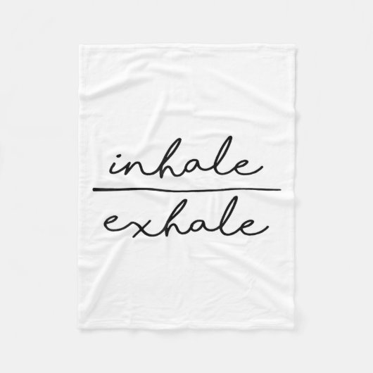 Inhale &amp; Exhale Yoga Lover Women's Yoga Motiva Fleece Deken (Voorkant)