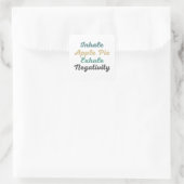 Inhale Apple Pie Exhale Negatitivity-Stickers Vierkante Sticker (Tas)