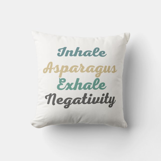 Inhale Asparagus Exhale Negatitivity Sierkussen (Voorkant)