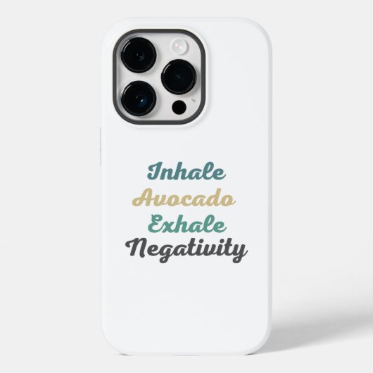 Inhale Avocado Exhale Negatitive Phone Case (Achterkant)
