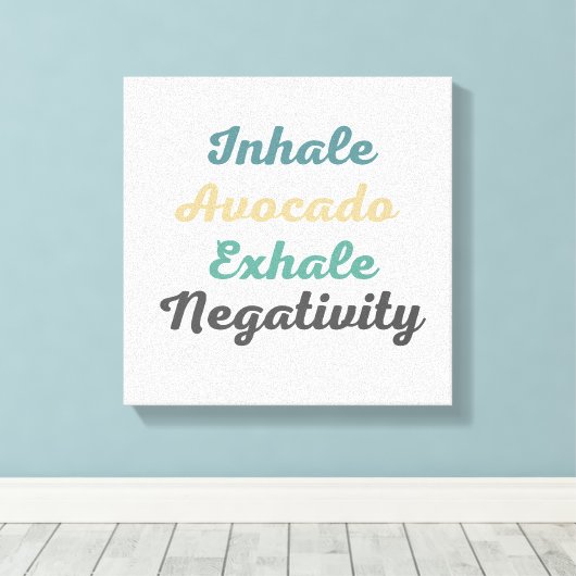 Inhale Avocado Exhale Negatitivity Canvas Kunst (Insitu (Houten vloer))