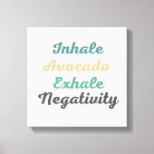 Inhale Avocado Exhale Negatitivity Canvas Kunst (Voorkant)