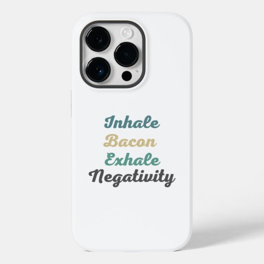 Inhale Bacon Exhale Negatitive Phone Case (Achterkant)