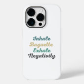 Inhale Baguette Exhale Negatiency Phone Case (Achterkant)