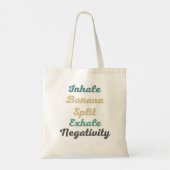 Inhale Banana Split Exhale Negatitivity Shopping B Tote Bag (Achterkant)