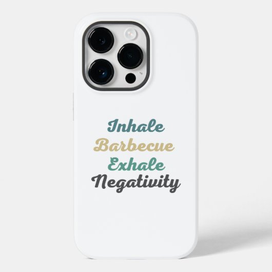 Inhale Barbecue Exhale Negatitive Phone Case (Achterkant)