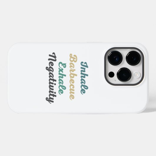 Inhale Barbecue Exhale Negatitive Phone Case (Achterkant (horizontaal))