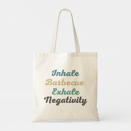 Inhale barbecue Exhale Negatitive Shopping Bags Tote Bag (Achterkant)